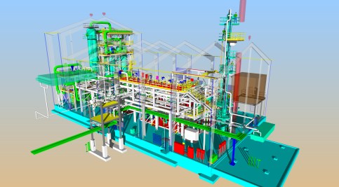 AMINE UNIT OVERALL PIPING MODEL-se